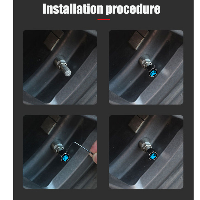 1 set čepova ventila za gume protiv krađe, metalnih s gumenim prstenom, poklopca otpornog na prašinu, univerzalnog za automobile, bicikle, motocikle