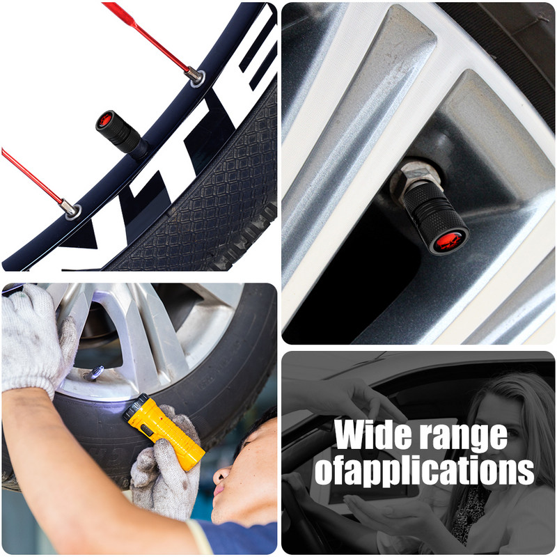 4Pcs/Set Kapice ventila gume Otporne na koroziju Nepropusne Anodizirana legura za teške uvjete rada Univerzalna za automobile Bicikl Kamion Motocikl