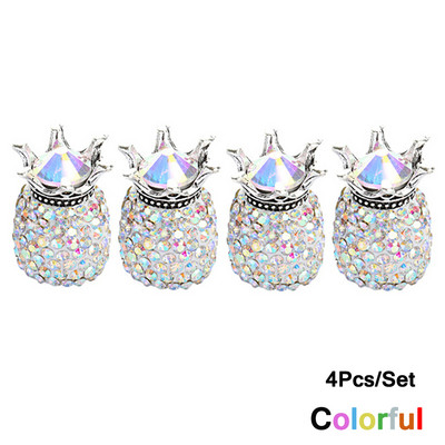 Capace pentru supape cu coroană neagră Bling, capace universale pentru supape pentru anvelope auto antipraf pentru mașini, SUV-uri, biciclete și biciclete, camioane, motociclete