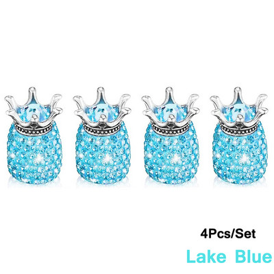 Capace pentru supape cu coroană neagră Bling, capace universale pentru supape pentru anvelope auto antipraf pentru mașini, SUV-uri, biciclete și biciclete, camioane, motociclete