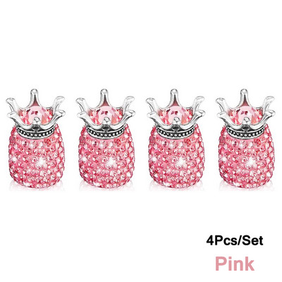 Capace pentru supape cu coroană neagră Bling, capace universale pentru supape pentru anvelope auto antipraf pentru mașini, SUV-uri, biciclete și biciclete, camioane, motociclete