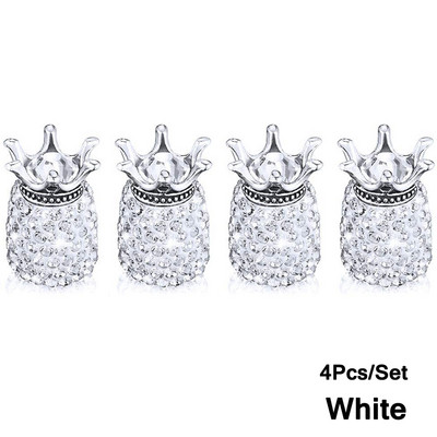 Capace pentru supape cu coroană neagră Bling, capace universale pentru supape pentru anvelope auto antipraf pentru mașini, SUV-uri, biciclete și biciclete, camioane, motociclete