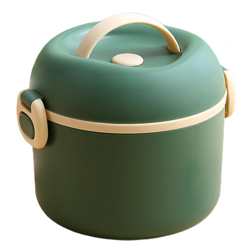 1320ML Kutija za ručak Spremnik za hranu Uredski materijal Prijenosna ručka Sigurno za mikrovalnu Dvoslojna hrana PP Učenici Bento