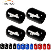4 bucăți/set 4X4 capace de supapă de anvelopă Capace de tijă universală se potrivește tuturor mașinilor, camioane, SUV, biciclete, motociclete, capace de praf pentru supape de anvelope