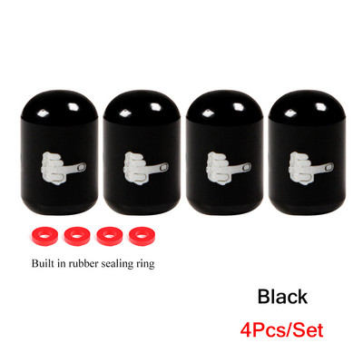 4 bucăți/set capace universale pentru supape pentru anvelope cu degetul mijlociu, din aluminiu, capace de praf, costum pentru biciclete, mașini, camioane, motociclete, biciclete