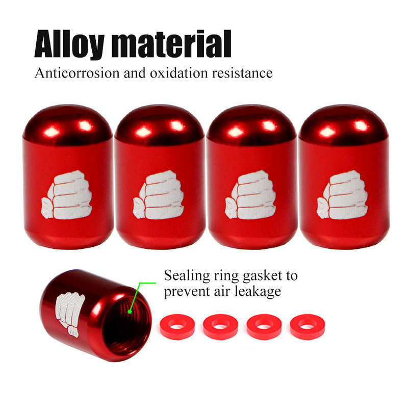 4 tk / komplekt rehvi õhuklapi korgid varre kate Universaalne sobib kõikidele autodele veoautodele maasturitele jalgratastele jalgratastele mootorratastele autorehvide klappidele tolmukatted