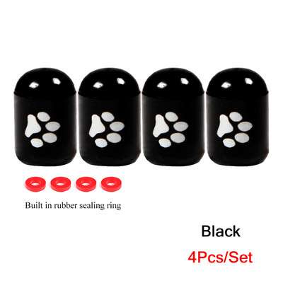 4 vnt./komplektas Universalūs automobilių ratų padangų vožtuvo koto dangteliai aliuminio lydinio, skirti dviračiams, automobiliniams sunkvežimiams, motociklams, dviračių padangų vožtuvams