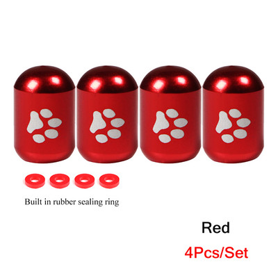 4 vnt./komplektas Universalūs automobilių ratų padangų vožtuvo koto dangteliai aliuminio lydinio, skirti dviračiams, automobiliniams sunkvežimiams, motociklams, dviračių padangų vožtuvams