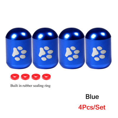 4 vnt./komplektas Universalūs automobilių ratų padangų vožtuvo koto dangteliai aliuminio lydinio, skirti dviračiams, automobiliniams sunkvežimiams, motociklams, dviračių padangų vožtuvams