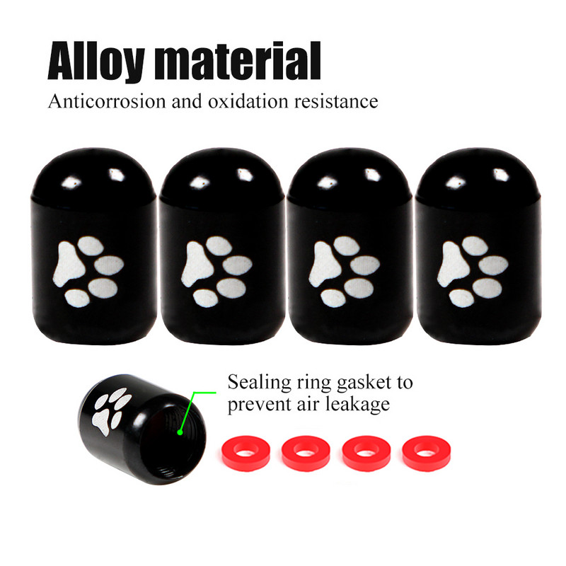 4 vnt./komplektas Universalūs automobilių ratų padangų vožtuvo koto dangteliai aliuminio lydinio, skirti dviračiams, automobiliniams sunkvežimiams, motociklams, dviračių padangų vožtuvams