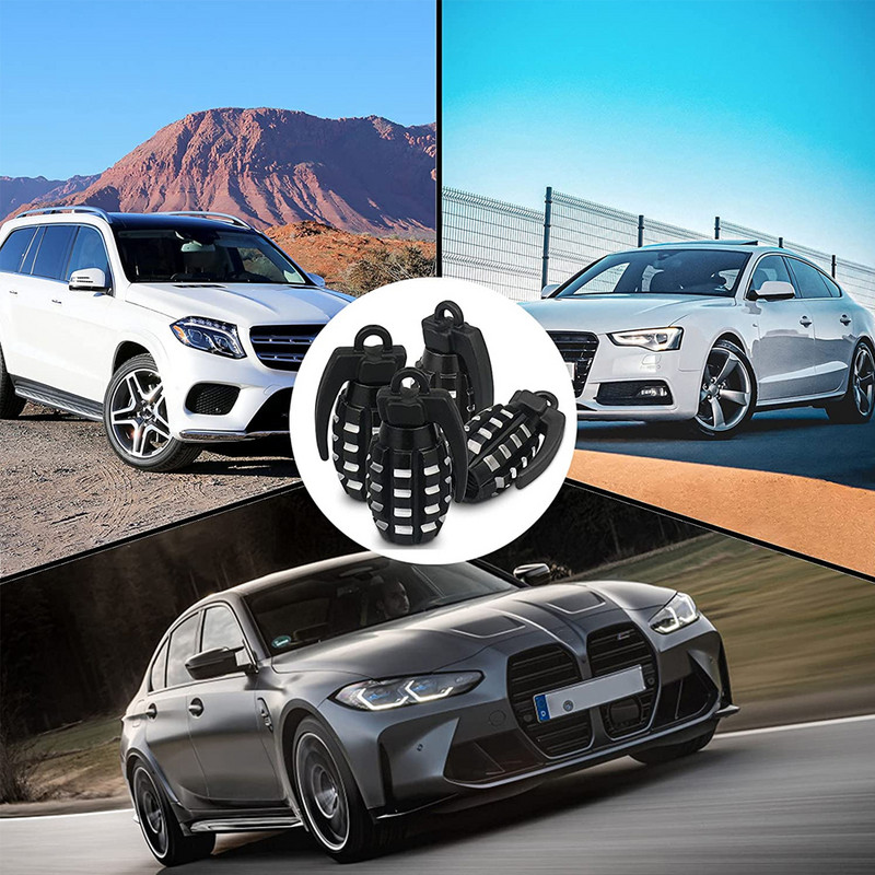 Padangos koto vožtuvų dangteliai Automobilinis dulkėms nepralaidus dangtelis, nepraleidžiantis oro, užsukamas lengvai sugriebiamas dangtelis, skirtas visiems automobiliams, dviračiams, motociklams, sunkvežimiams