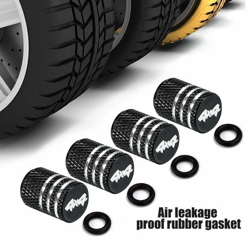 4 tk / komplekt 4 × 4 auto veoauto mootorratta jalgratta rehvi õhuklapi katted alumiiniumist rehvi ventiili kork, õhukindel, 4 värvi