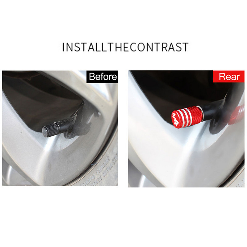 4 tk / komplekt 4 × 4 auto veoauto mootorratta jalgratta rehvi õhuklapi katted alumiiniumist rehvi ventiili kork, õhukindel, 4 värvi