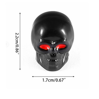 2023 Νέο 4x Skull Style Tire Tire Valve-Caps Ποδήλατο γενικής χρήσης βαλβίδα ελαστικού αυτοκινήτου μοτοσικλέτας-στέλεχος Heavy Duty αεροστεγές κάλυμμα σφράγισης