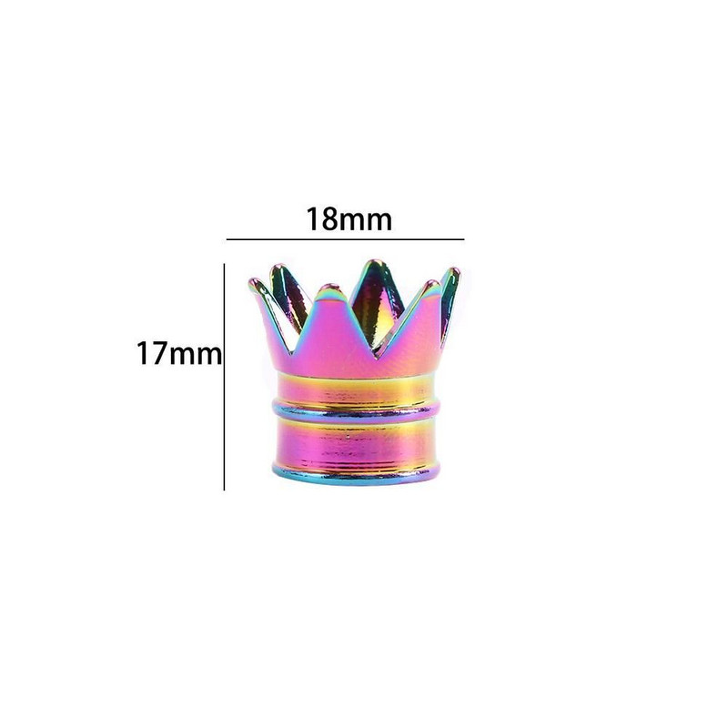 4 tk alumiiniumist mitmevärviline kroonauto velje/rehvi klapi varre kork Rehvi õhu tolmukorgi kate