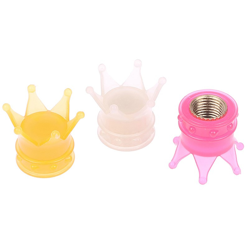 4 vnt./komplektas universalios karūnėlės formos šviečiančios rato padangos vožtuvo dangtelis Bling deimantinis padangos kotas dulkių vožtuvo dangteliai sunkvežimių automobilių motociklas