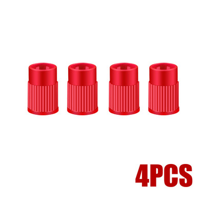 4Pcs plastični poklopci ventila za gume Ugrađeni alat za skidanje jezgre ventila Univerzalni poklopci za osovine za automobile Bicikle i bicikle Kamioni Motocikli
