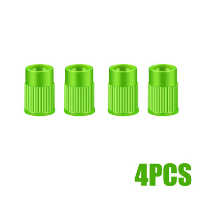 4Pcs plastični poklopci ventila za gume Ugrađeni alat za skidanje jezgre ventila Univerzalni poklopci za osovine za automobile Bicikle i bicikle Kamioni Motocikli