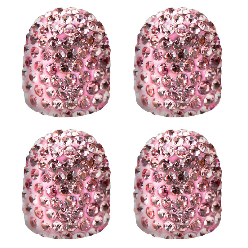 4 vnt Kalnų krištolas automobilių ratų vožtuvų dangteliai padangų ratlankio koto dangteliai, atsparūs oro dulkėms, vandeniui skirti automobilių motociklams dviračiams deimantiniai padangų vožtuvų dangteliai