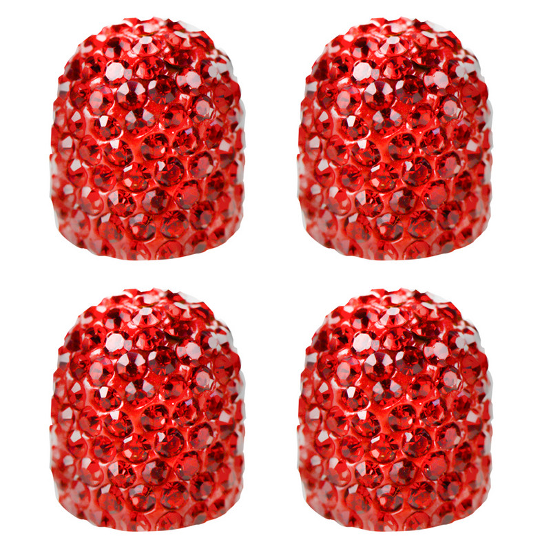 4 vnt Kalnų krištolas automobilių ratų vožtuvų dangteliai padangų ratlankio koto dangteliai, atsparūs oro dulkėms, vandeniui skirti automobilių motociklams dviračiams deimantiniai padangų vožtuvų dangteliai