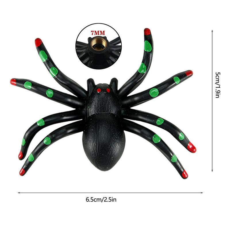 Nauji šviečiantys automobilių padangų dangteliai Patrauklūs ratų padangų ratlankio stiebo dangteliai patvarūs voratinklio formos automobilių motociklų unikalios išvaizdos dekoratyviniai dangteliai