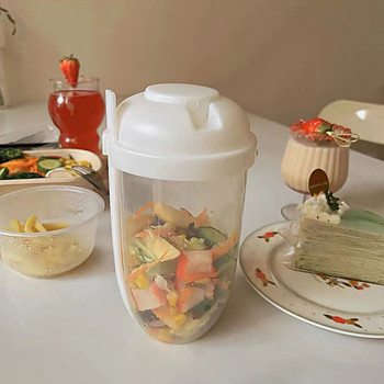 Creative Fresh Salad Cup To Go Container Set с вилица Чаша за сос Преносима Кутия за Пикник Бенто Кутия Кухня Кутия За Обяд Keep Fit