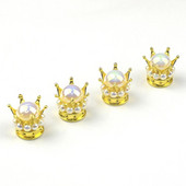 4 tk auto velje rehvi klapi südamiku kork Rhinestone Crown Style tolmu õhu kate rehvi rehvid klapi varre korgid Decor Auto tarvikud