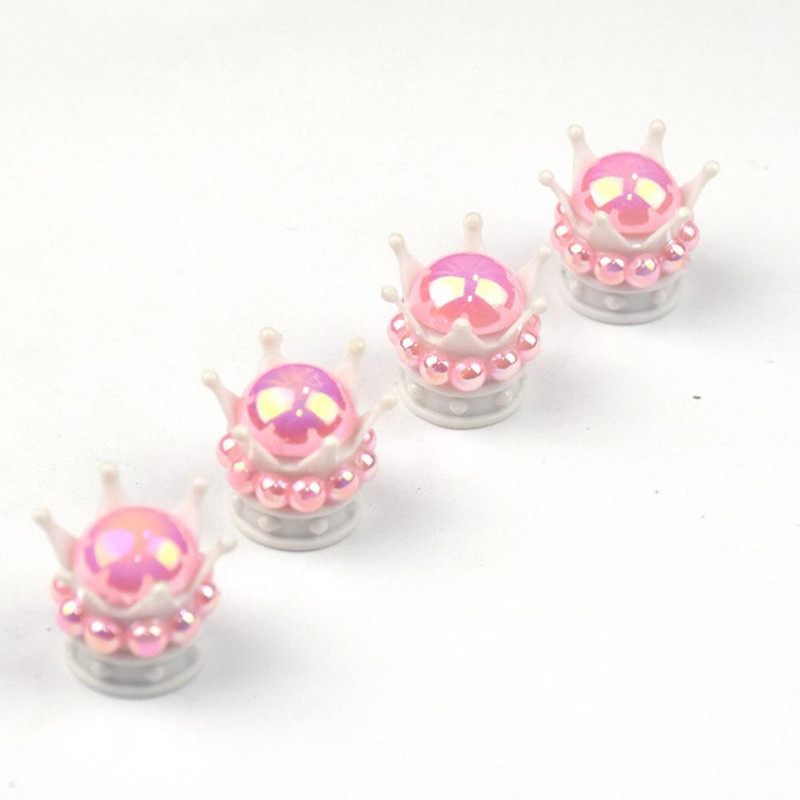 4 tk auto velje rehvi klapi südamiku kork Rhinestone Crown Style tolmu õhu kate rehvi rehvid klapi varre korgid Decor Auto tarvikud