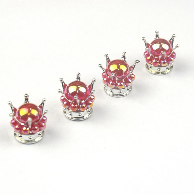 4 tk auto velje rehvi klapi südamiku kork Rhinestone Crown Style tolmu õhu kate rehvi rehvid klapi varre korgid Decor Auto tarvikud