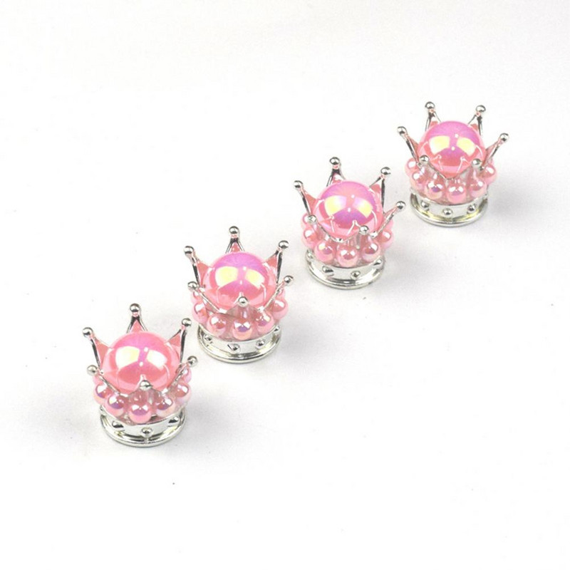 4 tk auto velje rehvi klapi südamiku kork Rhinestone Crown Style tolmu õhu kate rehvi rehvid klapi varre korgid Decor Auto tarvikud