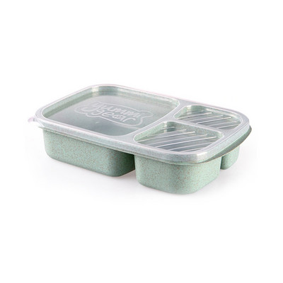 3 skyrių mokyklinė priešpiečių dėžutė vaikams Mikrobangų krosnelė kaitinama Bento dėžutė biuro darbuotojui Nešiojami maisto laikymo konteineriai