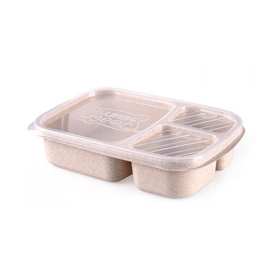 3 skyrių mokyklinė priešpiečių dėžutė vaikams Mikrobangų krosnelė kaitinama Bento dėžutė biuro darbuotojui Nešiojami maisto laikymo konteineriai