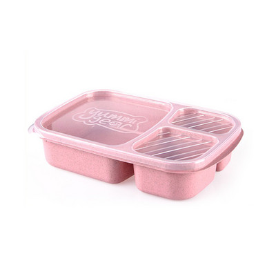 3 skyrių mokyklinė priešpiečių dėžutė vaikams Mikrobangų krosnelė kaitinama Bento dėžutė biuro darbuotojui Nešiojami maisto laikymo konteineriai