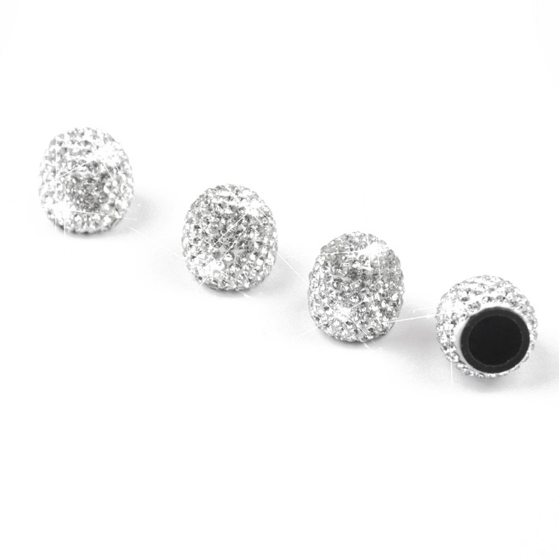 A0NE 4 pachete de capace pentru supape de anvelope, universale, lucrate manual, cu strasuri pentru tije pentru mașini, SUV-uri, biciclete, motociclete