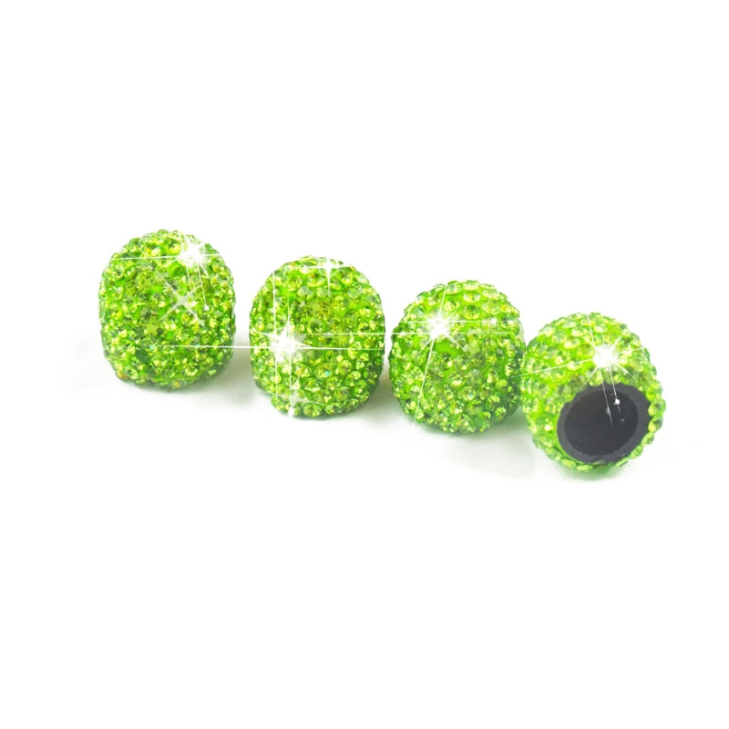 A0NE 4 pachete de capace pentru supape de anvelope, universale, lucrate manual, cu strasuri pentru tije pentru mașini, SUV-uri, biciclete, motociclete