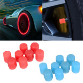 Univerzalni 8kom/Set Fluorescentni svjetleći poklopac ventila za gume Navlake za prašinu za Auto Kamion SUV Autobus Motocikl Bicikl Plavo/Crveno