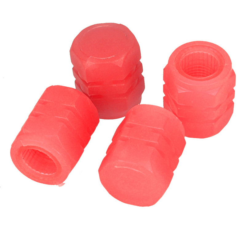 Univerzalni 8kom/Set Fluorescentni svjetleći poklopac ventila za gume Navlake za prašinu za Auto Kamion SUV Autobus Motocikl Bicikl Plavo/Crveno