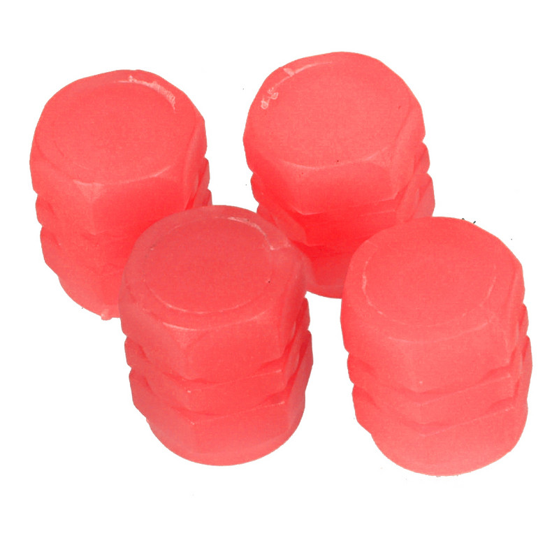 Univerzalni 8kom/Set Fluorescentni svjetleći poklopac ventila za gume Navlake za prašinu za Auto Kamion SUV Autobus Motocikl Bicikl Plavo/Crveno