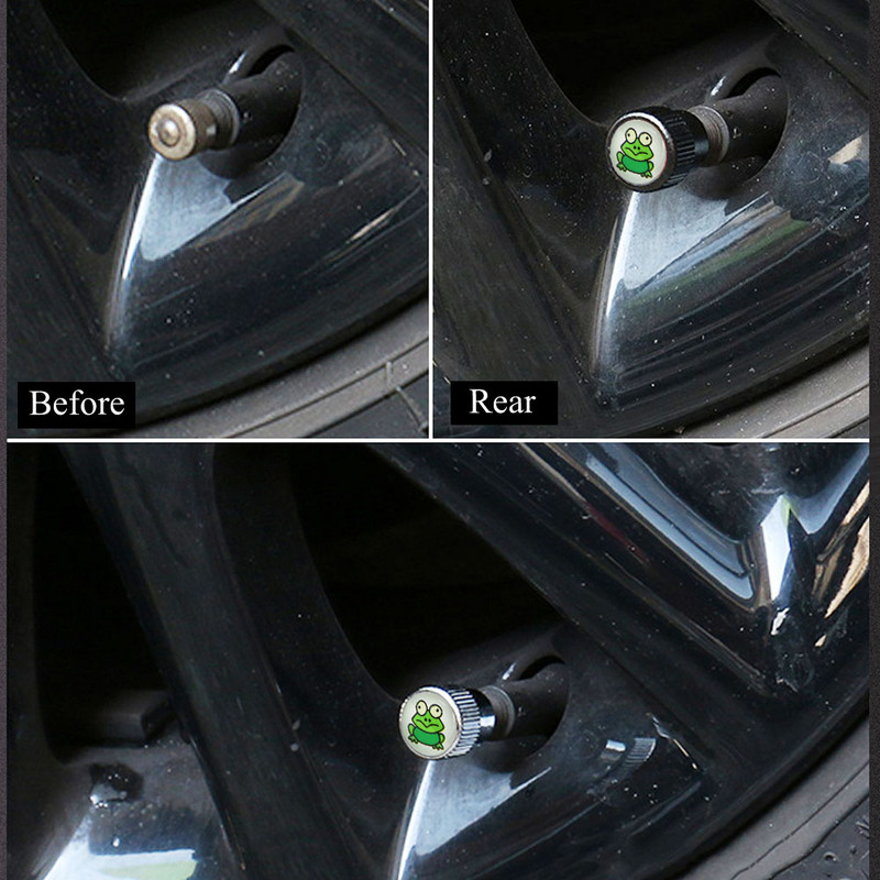 DSYCAR 4vnt./komplektas Automobilių modeliavimas, cinko lydinio automobilių padangų vožtuvų dangteliai ratų padangos padangų koto oro dangtelis, sandarus dangtelis