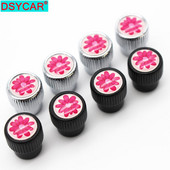 DSYCAR 4Pcs/Set Automobili od legure cinka Kapice ventila za automobilske gume Gume za kotače Zračni poklopac za vreteno gume Nepropusni poklopci