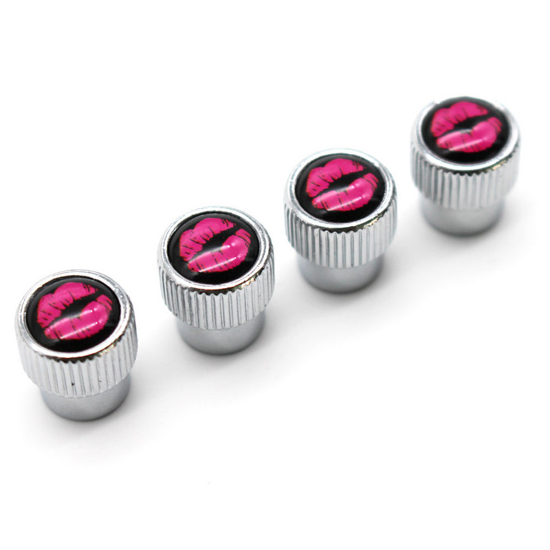 DSYCAR 4vnt./komplektas Automobilių modeliavimas, cinko lydinio automobilių padangų vožtuvų dangteliai ratų padangos padangos koto oro dangtelis, sandarus dangtelis