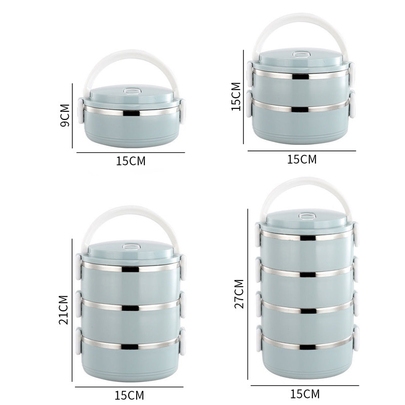 Keskkonnasõbralik roostevabast terasest suletud söögikarp Kaasaskantav Bento Box soojusisolatsioon õhtusöök ämber toidukonteinerid kööginõud
