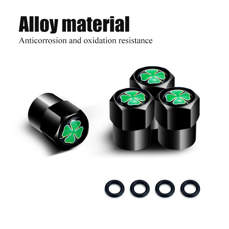 DSYCAR 4tk/komplekt neljalehelise ristiku rehvi klapikork auto veoauto mootorratta jalgratta rehvi õhuklapi korgid 4 lehte ristiku rehvi klapikork Uus