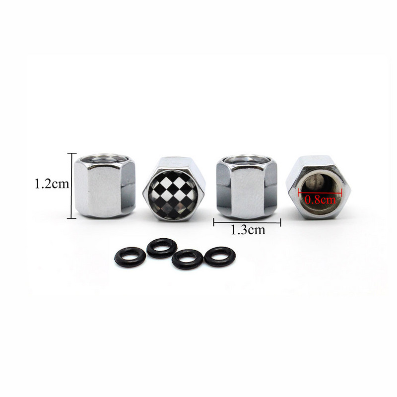 DSYCAR 4vnt./komplektas Automobilių modeliavimas, cinko lydinio automobilių padangų vožtuvų dangteliai ratų padangos padangų koto oro dangtelis, sandarus dangtelis