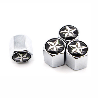 DSYCAR 4 buc/set Car Styling Car Styling din aliaj de zinc Capace pentru supape pentru anvelope pentru roți Anvelope pentru anvelope Capace de aer pentru tija de anvelope Capace etanșe