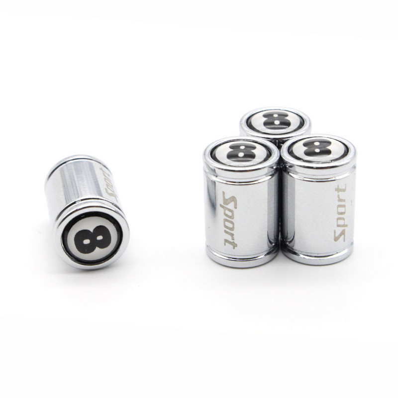 DSYCAR 4 tk / komplekt vasest kroomitud rehvi klapi varre kork rehvi varre õhuklapi korgid autodele