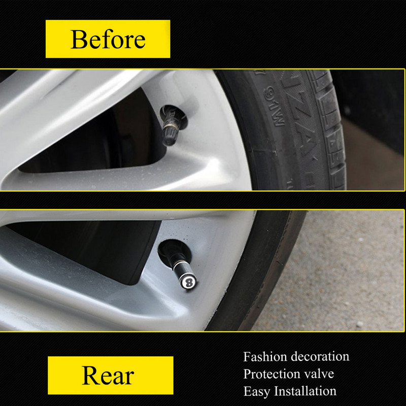 DSYCAR 4 tk / komplekt vasest kroomitud rehvi klapi varre kork rehvi varre õhuklapi korgid autodele