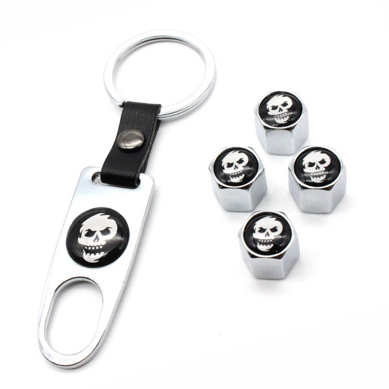 DSYCAR 4vnt cinko lydinio apsaugos nuo vagysčių automobilių ratų padangų vožtuvų gaubteliai kotas Oras+1vnt Odinis sagtis Veržliaraktis Automobilių ratai padangos dalys