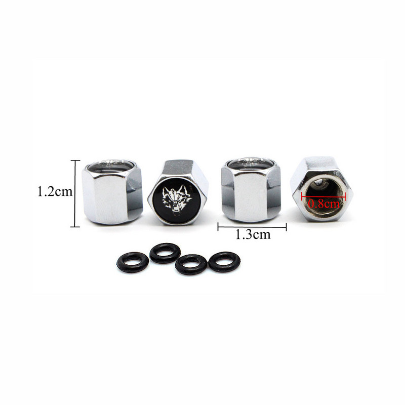 DSYCAR 4db/szett Car Styling cink ötvözet Wolf stílusú autógumi szelepsapkák kerékabroncsok gumi szár légsapka légmentesen záródó burkolatok