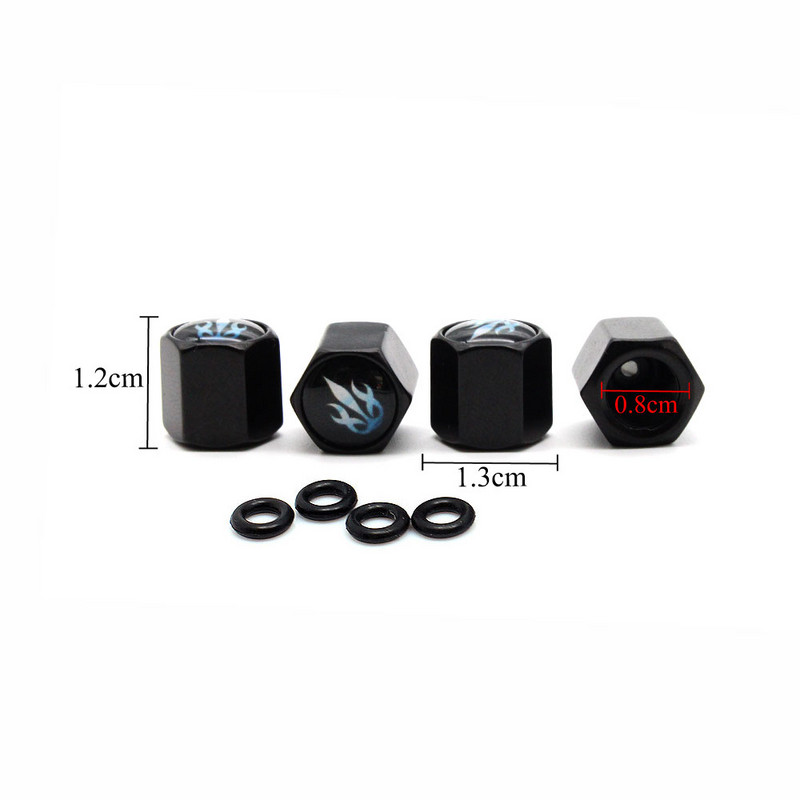 DSYCAR 4vnt./komplektas Automobilių modeliavimas, cinko lydinio automobilių padangų vožtuvų dangteliai ratų padangos padangų koto oro dangtelis, sandarus dangtelis